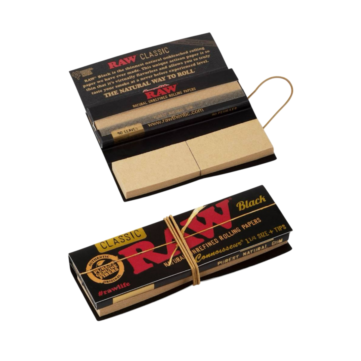 Raw - Kit deluxe Papel con filtros 1 1/4 natural